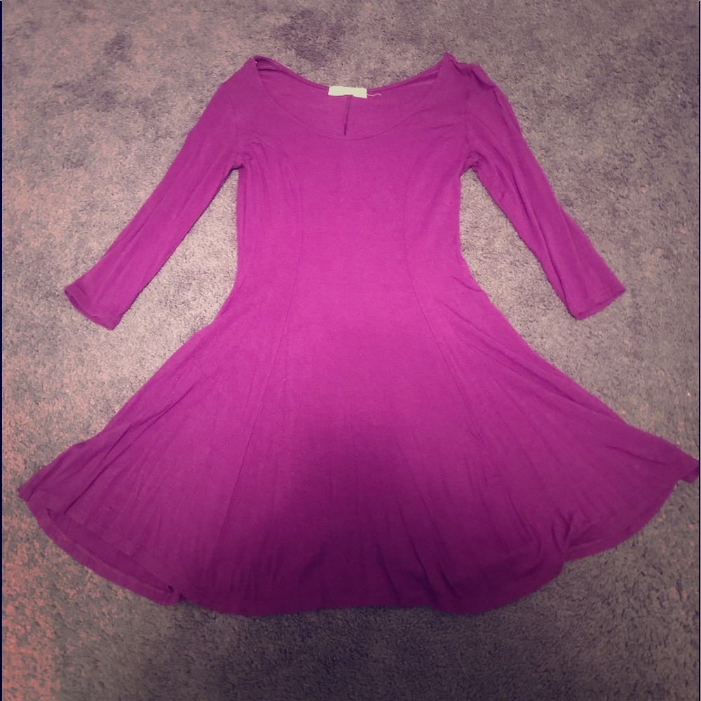 Purple A-Line Dress